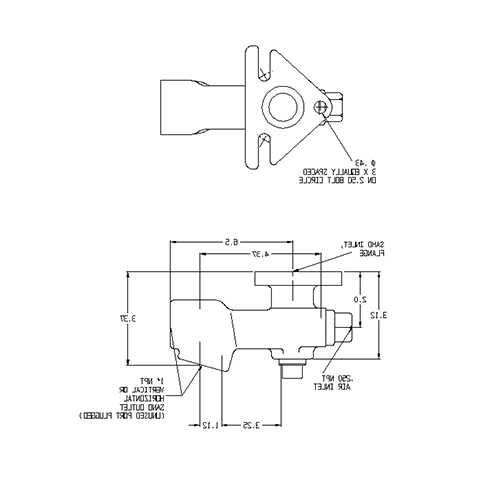 机车磨砂系统。209系列法兰疏砂器